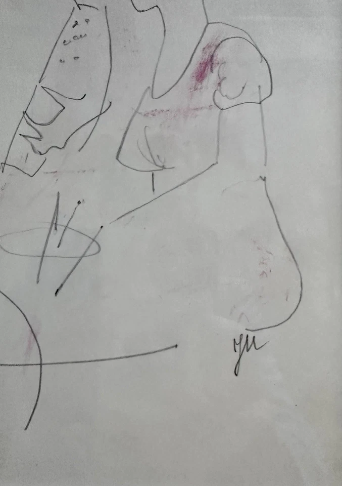 Jeanne Mammen „Musikantinnen“, Bleistift/koloriert, sig. ‚JM‘ in Blei. - Bild 4 von 4