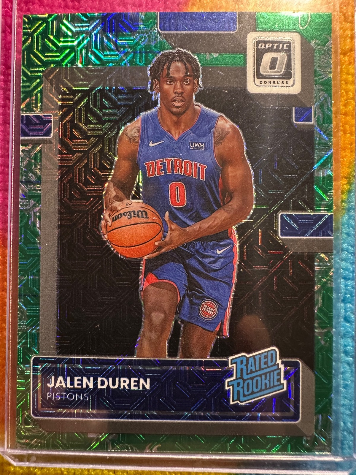 2022-23 Donruss Optic Jalen Duren RC dragon sp Rated Rookie Detroit Pistons #227