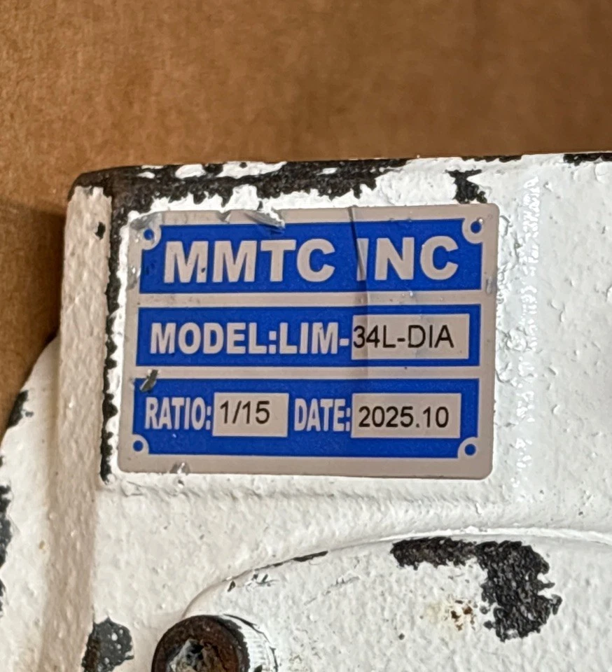 MMTC INC LIM-34L-DIA Right Angle Worm Gear Reducer 15:1 Ratio photo 4
