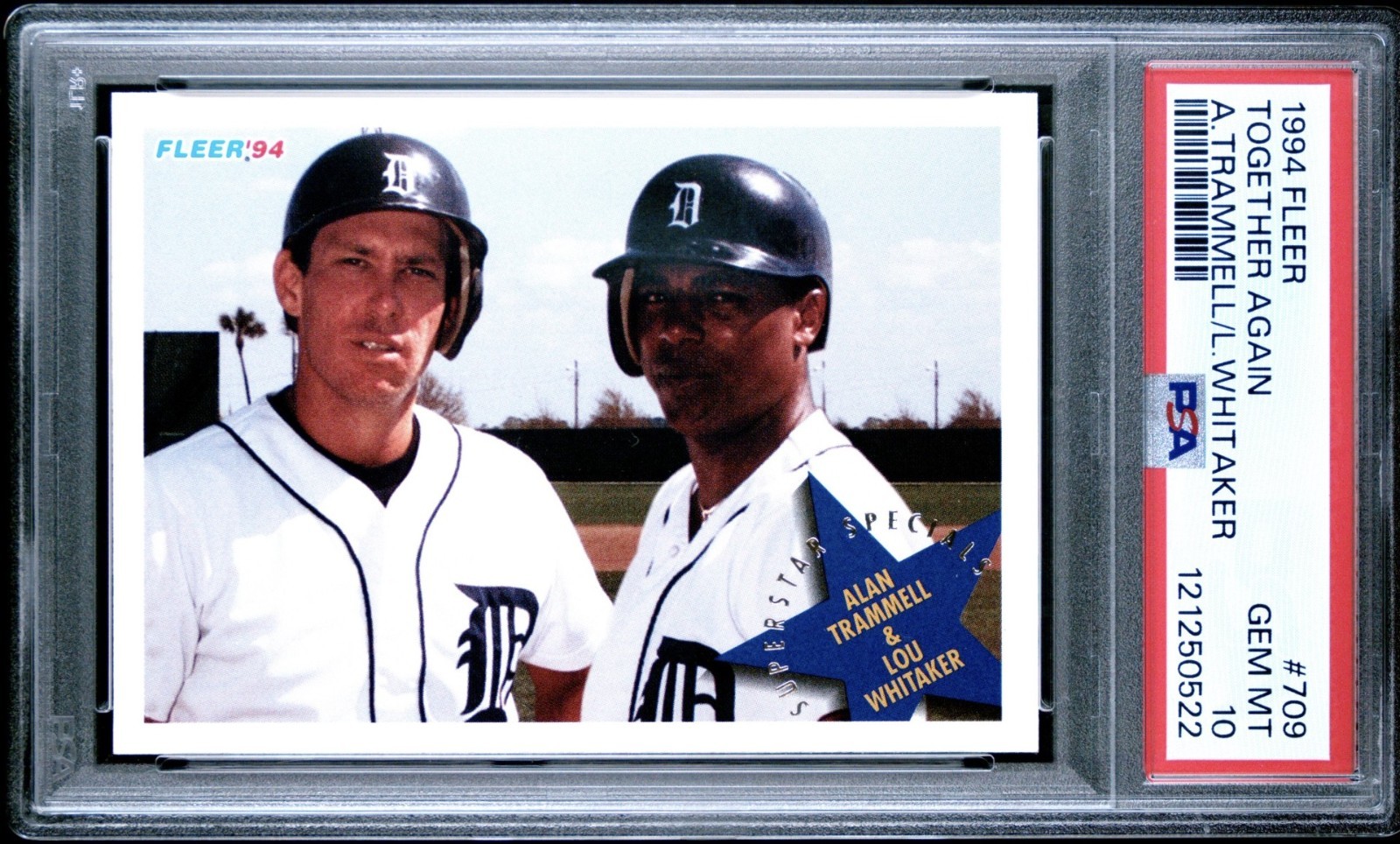 1994 Fleer Alan Trammell Lou Whitaker Vintage PSA 10 Low Pop Tigers HOF