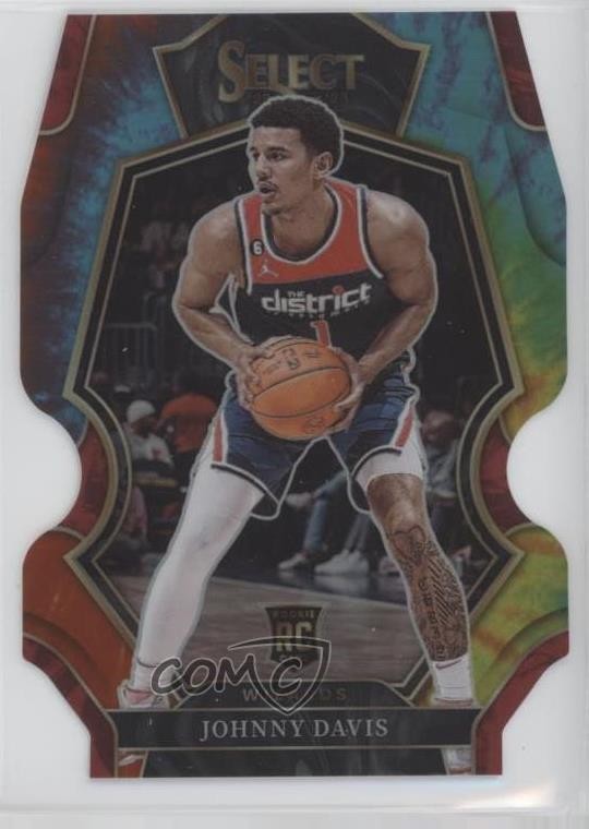 2022 Select Premier Level Tie-Dye Prizm Die-Cut 22/25 Johnny Davis Rookie RC z6j