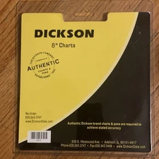 Dickson C417 Chart Paper, 8" -20 to +120F, 7 Day 60 Pack Free Shipping