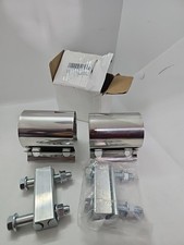 Besulen 2 Inch Exhaust Clamp 2 Pcs Butt Joint Band Clamp Sleeve Coupler Car Besulen 2 Inch Exhaust Clamp 2 Pcs Butt Joint Band Clamp Sleeve Coupler Car