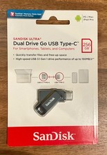 SanDisk Ultra 256GB Dual Drive Go USB Type-C Flash Drive SDDDC3-256G-A46 New