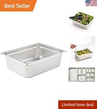 Durable 4-Inch Deep Stainless Steel Steam Pan with Anti-Jam Features for Buffets