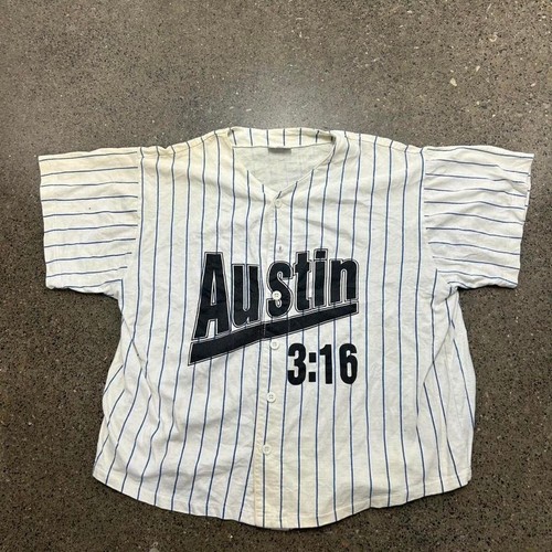 90s WWE / WWF Stone Cold Steve Austin Baseball Jersey Shirt (Size L)