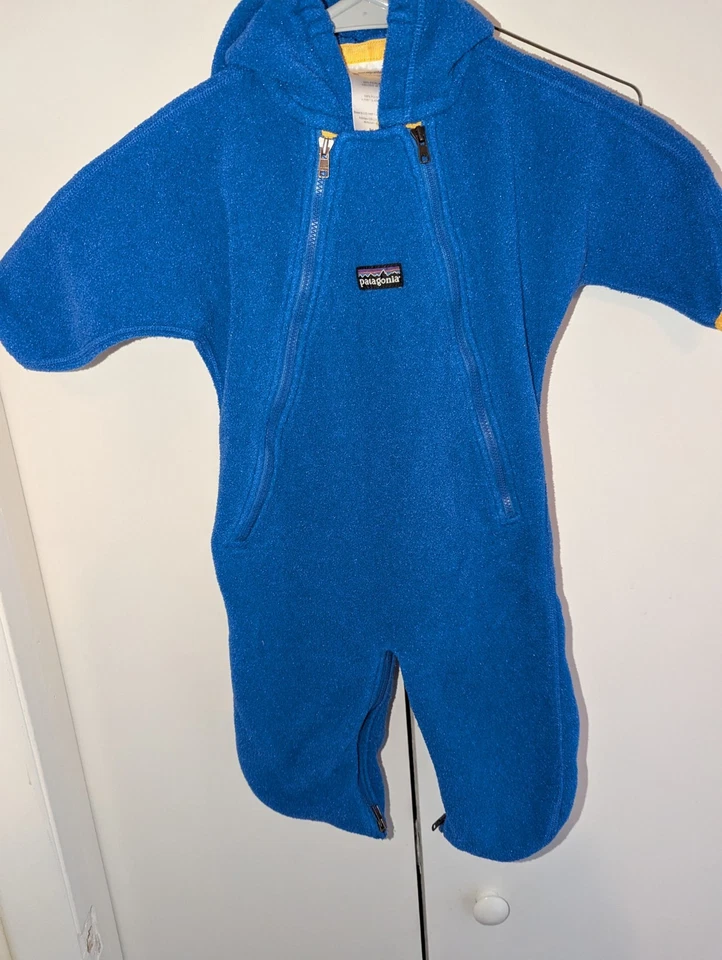 Флисовые пучки Patagonia Infant Synchilla размер 6 М синие с капюшоном легкие - Изображение 2 из 4