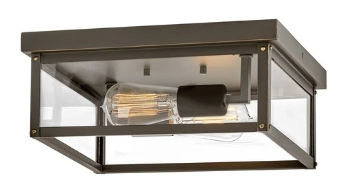 Beckham 12" Wide Oil-Rubbed Bronze Outdoor Ceiling Light - Picture 3 of 10