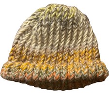 Handmade Loom Knit Beanie Baby Hat In Multico...