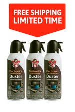 Falcon Dust-Off Electronics Compressed Gas Duster, 10oz - 3 Pack