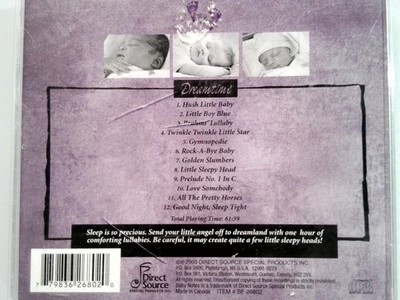 Baby Notes Dreamtime CD Lullabies Sleep Music 61:39 Direct Source BF 26802