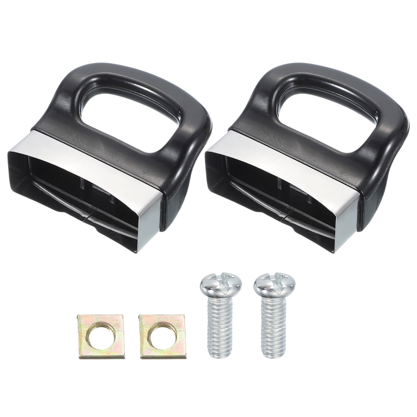 2Pcs Pot Short Side Handles Heat-Resistant Handle for Kitchen Black
