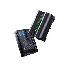 2-Pack 2600mAh Aurora USB-C EN-EL15C Battery for Nikon Z8, ZR, Zf, Z6III, D85...