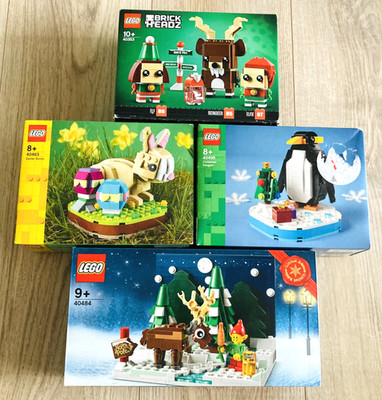 Lego 40353 BrickHeadz 40498 Pinguin 40484 Weihnachtsmann 40463 Osterhase NEU