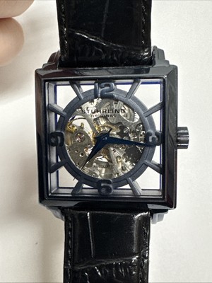 Montre Homme Stuhrling Original Cadran Carré Bicolore - Étanche 50m, Quartz, Occasion