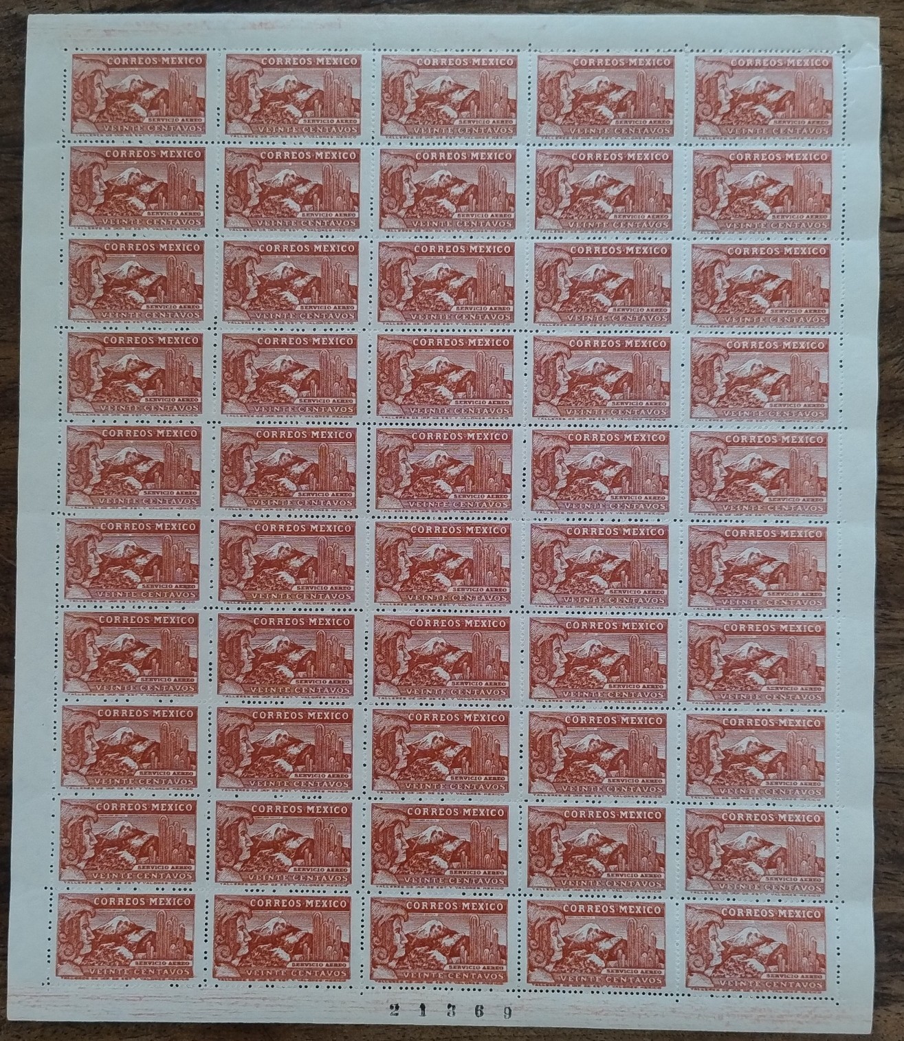 Mexico stamp 1947 C177a Eagle man sheet WM 279 MNH, as seen, combine shipping