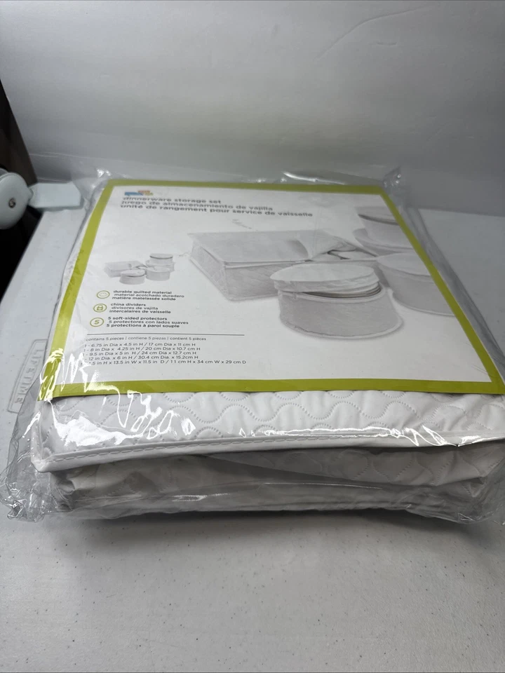 Juego de almacenamiento de vajilla 5 piezas blanco NUEVO en paquete original Honeycando Foto 3 de 4