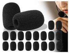 18 Stück Schwarz Popschutz Kopfhörer Mikrofon Schaumstoff Spuckschutz Windschutz
