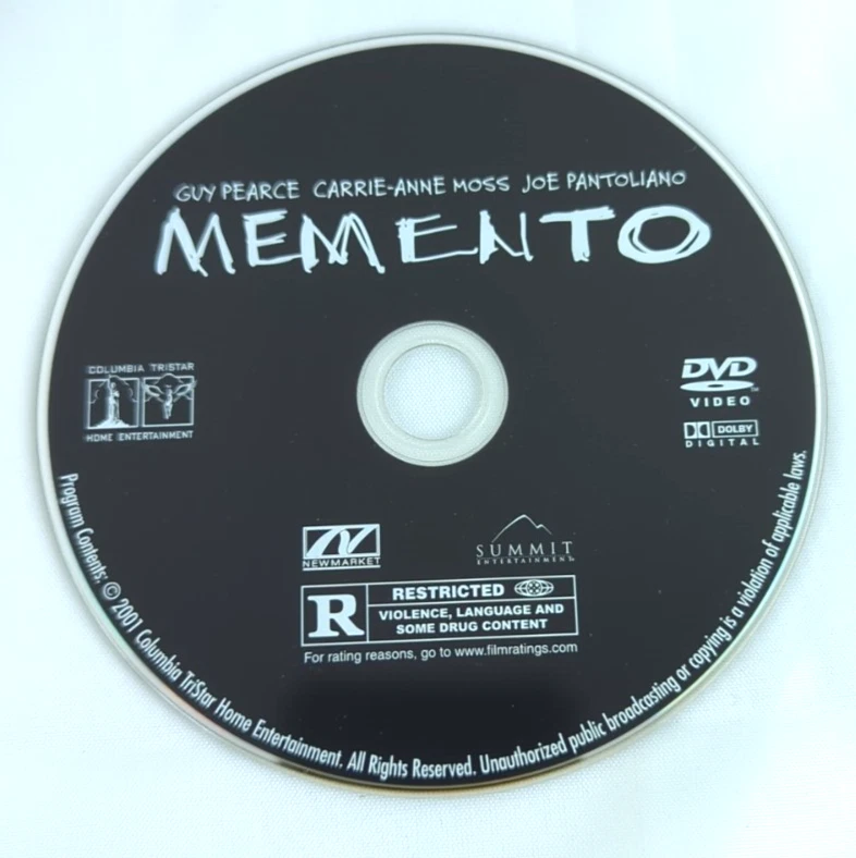 Memento - DVD Christopher Nolan Movie with  Guy Pearce 2001 - Image 2 of 4