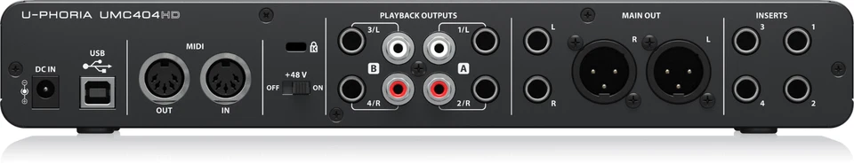 Behringer U-PHORIA UMC404HD Audiophile 4X4 USB Audio/MIDI Excellent Condition! - Image 2 of 2