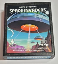 SPACE INVADERS Atari 2600 Game With Nice Custom Label