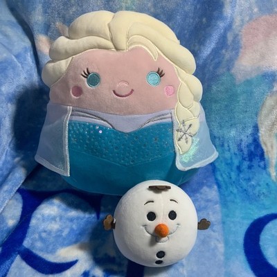 Squishmallow 10  Elsa + Olaf mini Disney Princess Frozen Plush + Elsa Blanket