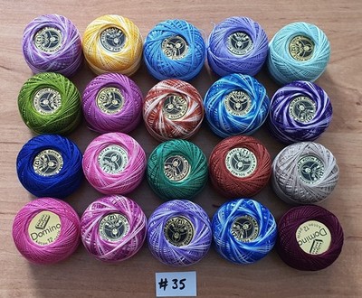 20 Knäuel Perle Baumwolle Nr:12 Stickgarn in verschiedenen Farben #35