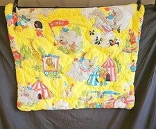 Walt Disney Rare Vintage DUMBO Circus Toddler Comforter Blanket 31"  38" Read
