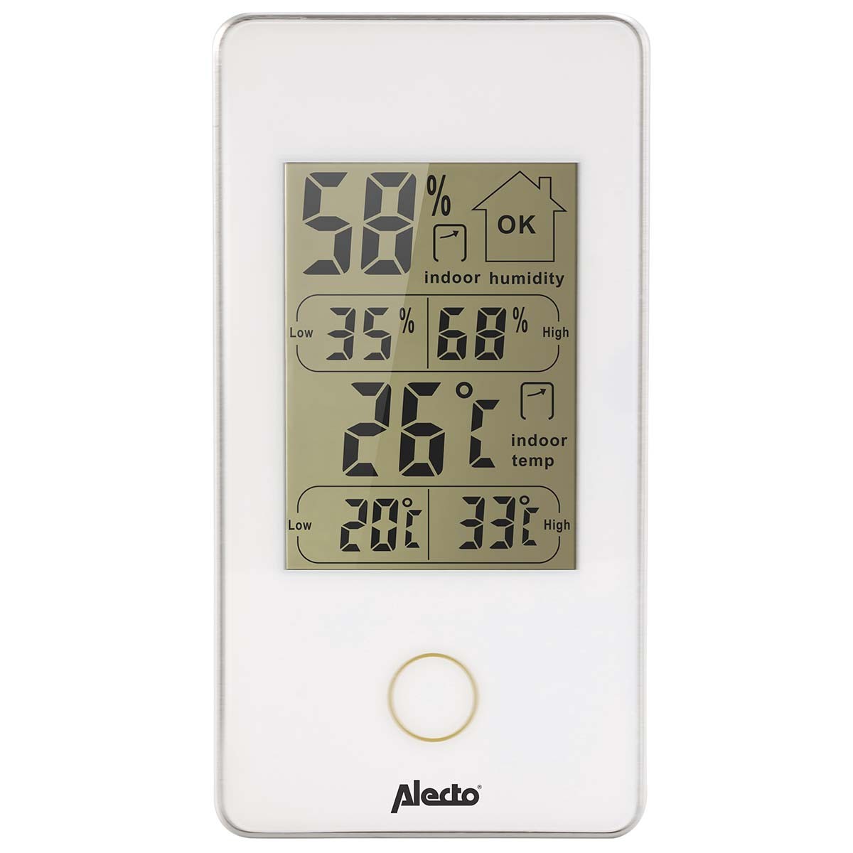 Thermomètre numérique intérieur Alecto WS-75 compact et blanc