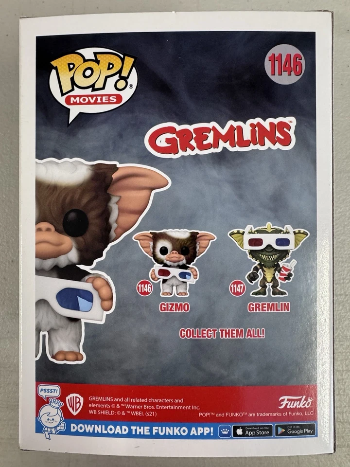 Gafas Gizmo 3D (Flocadas) 1146 ~ Gremlins ~ Vinilo Funko Pop ~ Edición Especial Foto 3 de 4