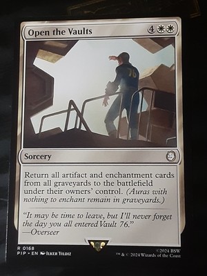 Open the Vaults , Commander FALLOUT  , NM,MTG ,FREE SHIPPING