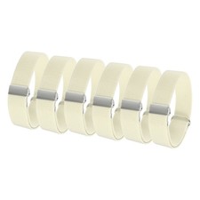 Elastic Sleeve Garter, 6pcs for Man and Women Costume Accessories,White