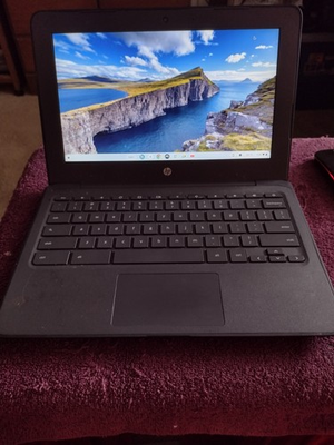 #ad HP Chromebook 11 G6 EE 11.6quot; 16GB N3350 ChromeOs dark gray runs well nice clean $27.95