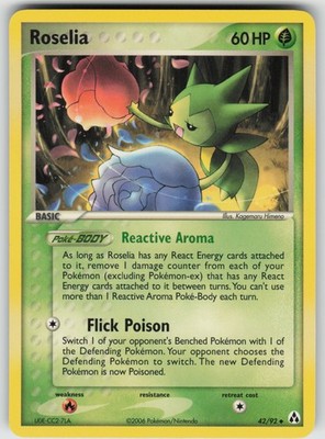 Pokémon Roselia 42/92 ENG Uncommon EX Legend Maker 2006