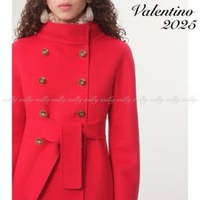 VALENTINO 2025 New Collection Cashmere Blend Compact Draped Coat
