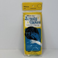 Vintage While U Sleep beauty gloves-regular cotton/acrylic 1 pair new