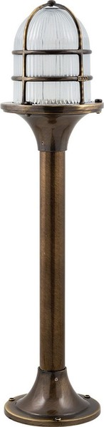 AußEnleuchte Messing Riffelglas H:65Cm IP54 E27 Rustikal Garten Weg Beleuchtung-image