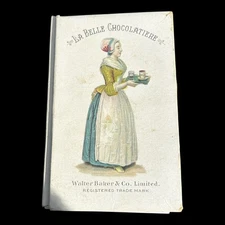 Vintage Original Small la belle chocolatiere Walter Baker & Co. box