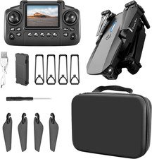 E88 Drone with Built-In Screen Control, Camera for Adults RC Drone with 720P HD