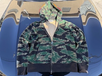 Bape Tiger Full Zip Hoodie Japan Camo Size L A Bathing Ape