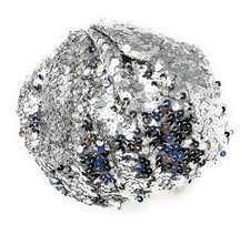 *UK Shop* COLOURED SEQUIN ELASTIC FLAPPER CAP BERET HAT FANCY BEANIE STRETCH