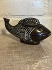 Vintage Brown Coated Brass Decorative Coi/Fish Hinged Lid Distressed — photo 3