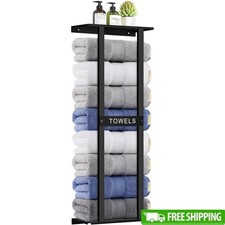 31 Inch Wall Mounted Towel Rack Shelf Bathroom Storage Space Saver Organizer New