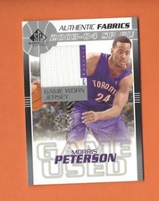 2003-04 SP GAME USED MORRIS PETERSON GAME-USED JERSEY #MP-J TORONTO RAPTORS