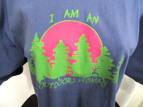 T-shirt donna blu "Sono una donna all'aperto" taglia XL - Foto 6 di 12