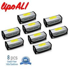 8x LiPo Battery Fireproof Explosion Proof Guard Charging and Storage Safety Bag