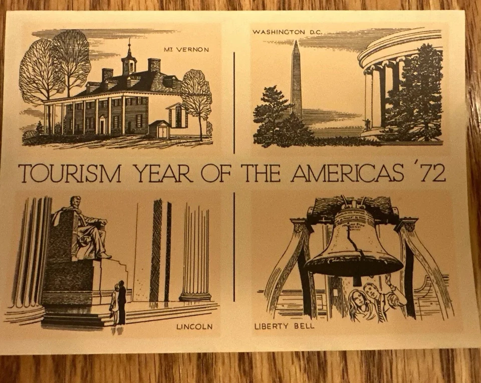 LOT OF (5) TOURISM OF THE AMERICAS (1972) FIRST DAY ISSUE POSTCARDS - Image 2 of 4