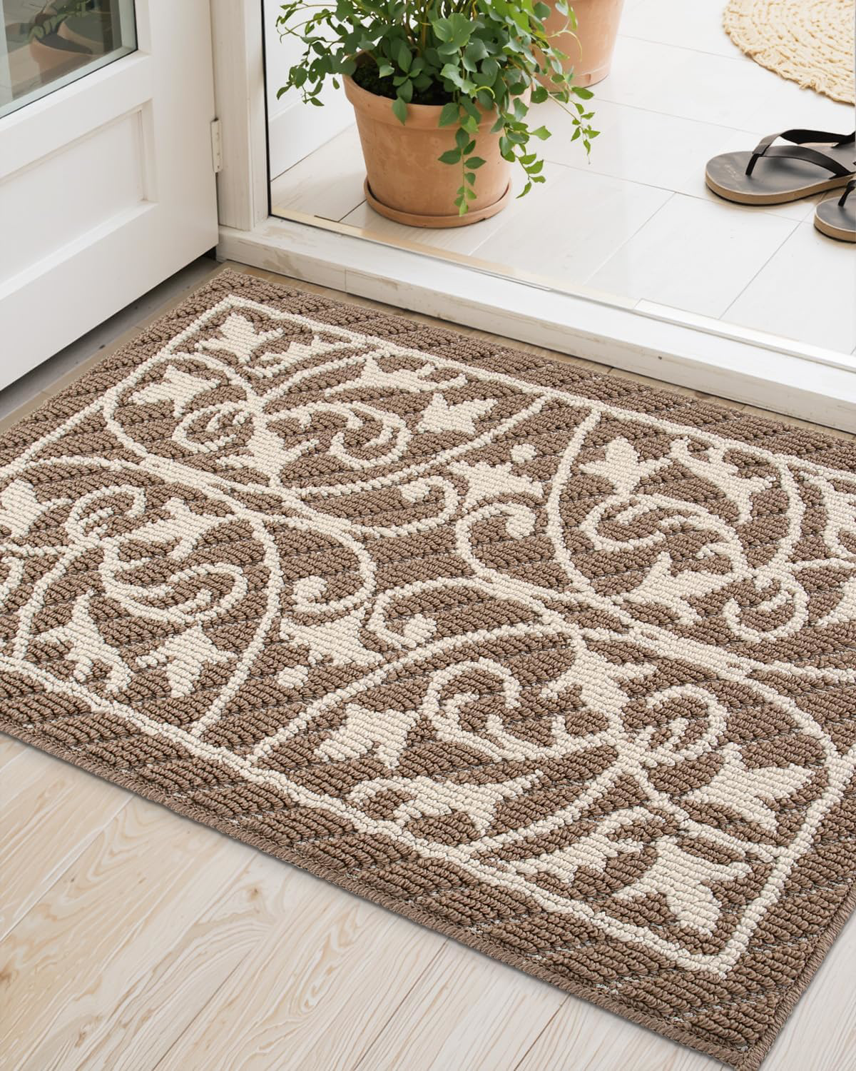DEXI Front Door Mat Entryway Floor Inside House Doormat Entrance Mats Entry Non