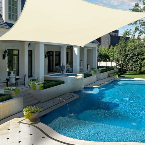 Tenda a vela QUADRATA ombreggiante telo sole ombra giardino PARASOLE 3 4 5 mt - Foto 28 di 106