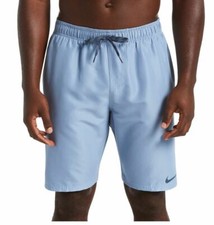 Nike Men's Perforated Diverge 9  Swim Trunks Indigo Fog Size S NEW with tag